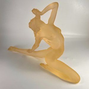 Vtg Nude Female Lucite Figurine Mirage Bohemia Ltd Ronkonkoma NY MCM Retro